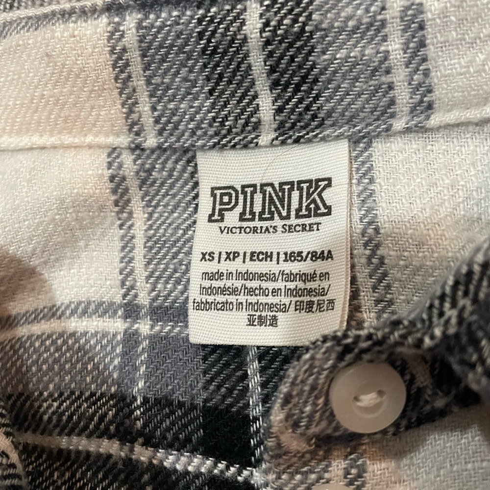 Pink Soft Cropped Button Down Flannel - image 2